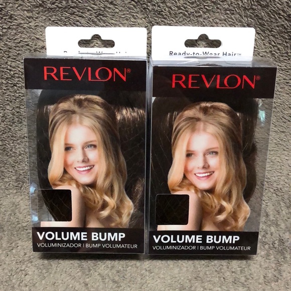 Revlon Accessories Lot Of 2 New Medium Brown Volume Bump Hair